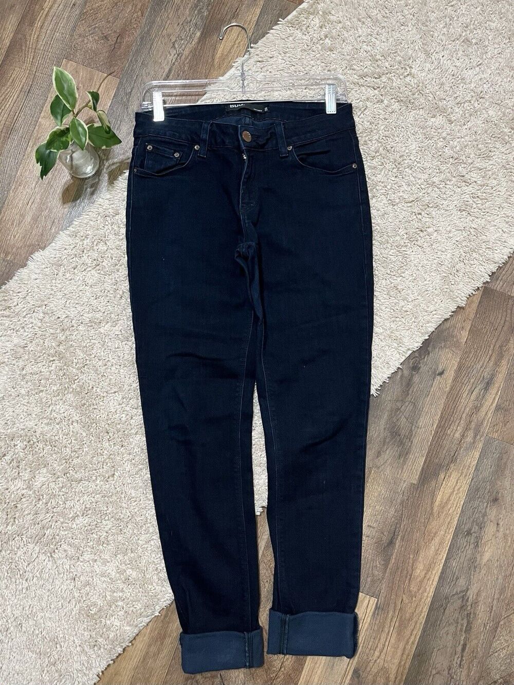 Urban Outfitters BDG Size 29 Dark Wash Cuffed Mid Rise Skinny Jeans